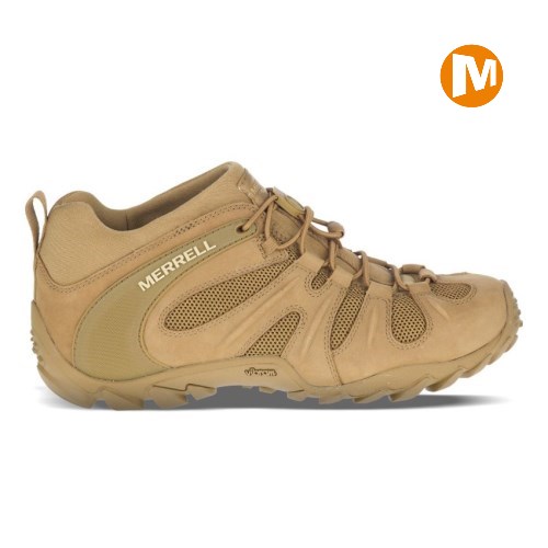 Merrell Cham 8 Stretch Tactical Sicherheitsschuhe Herren HellBraun [DE-COFZL]